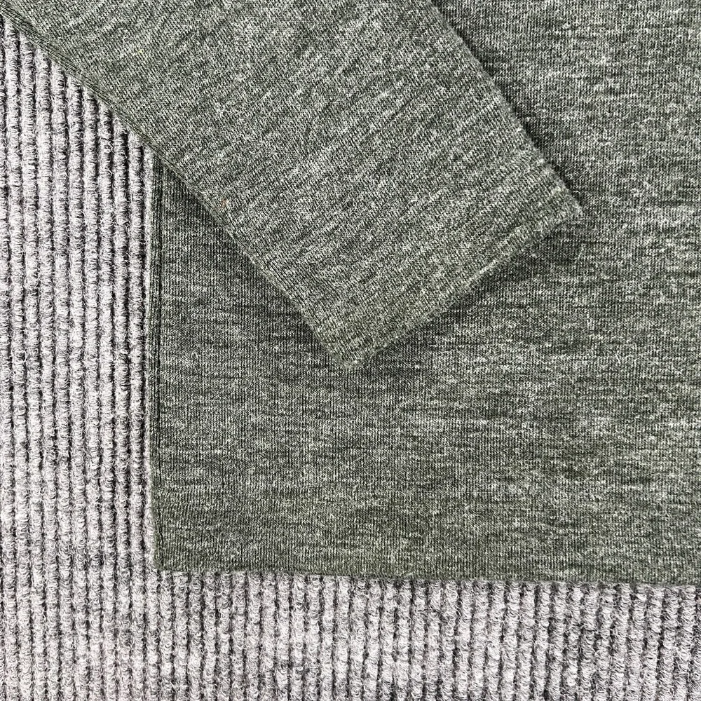 Banana Republic Mens Sweatshirt Medium Green Long Sleeve 1/4 Zip Mock Neck